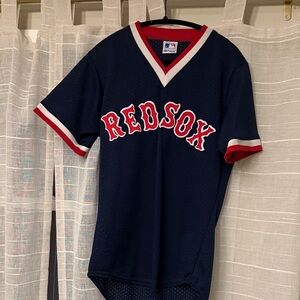 Majestic Red and Navy Blue Red Sox Jersey